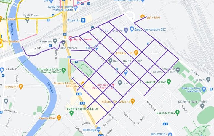 Lokalita současné (k 30.9.) zóny Petrohrad 240930_Prakovani_zona_Petrohrad