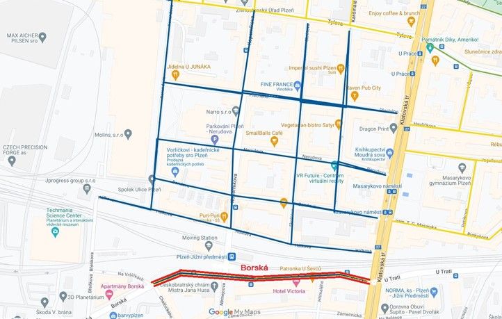 Zóna F 241128_Parkovani_Borska_zona_mapa