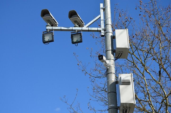 Úsekové měření v Plzni na Studentské (fotografie: E. Kriegerová, SITMP) 250320_Usekove_mereni_Studentska_1
