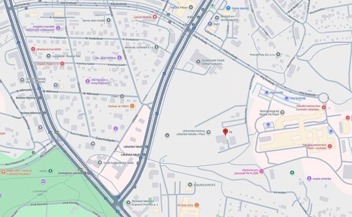Alej Svobody 76, Plzeň (zdroj: maps.google.com) 250915_Mapa_Alej_Svobody_76
